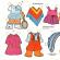 Paper dolls with clothes for cutting out and coloring - boys, girls, Barbie, Winx, Disney dolls, Monster High, princesses, kids, modern: stencils, print